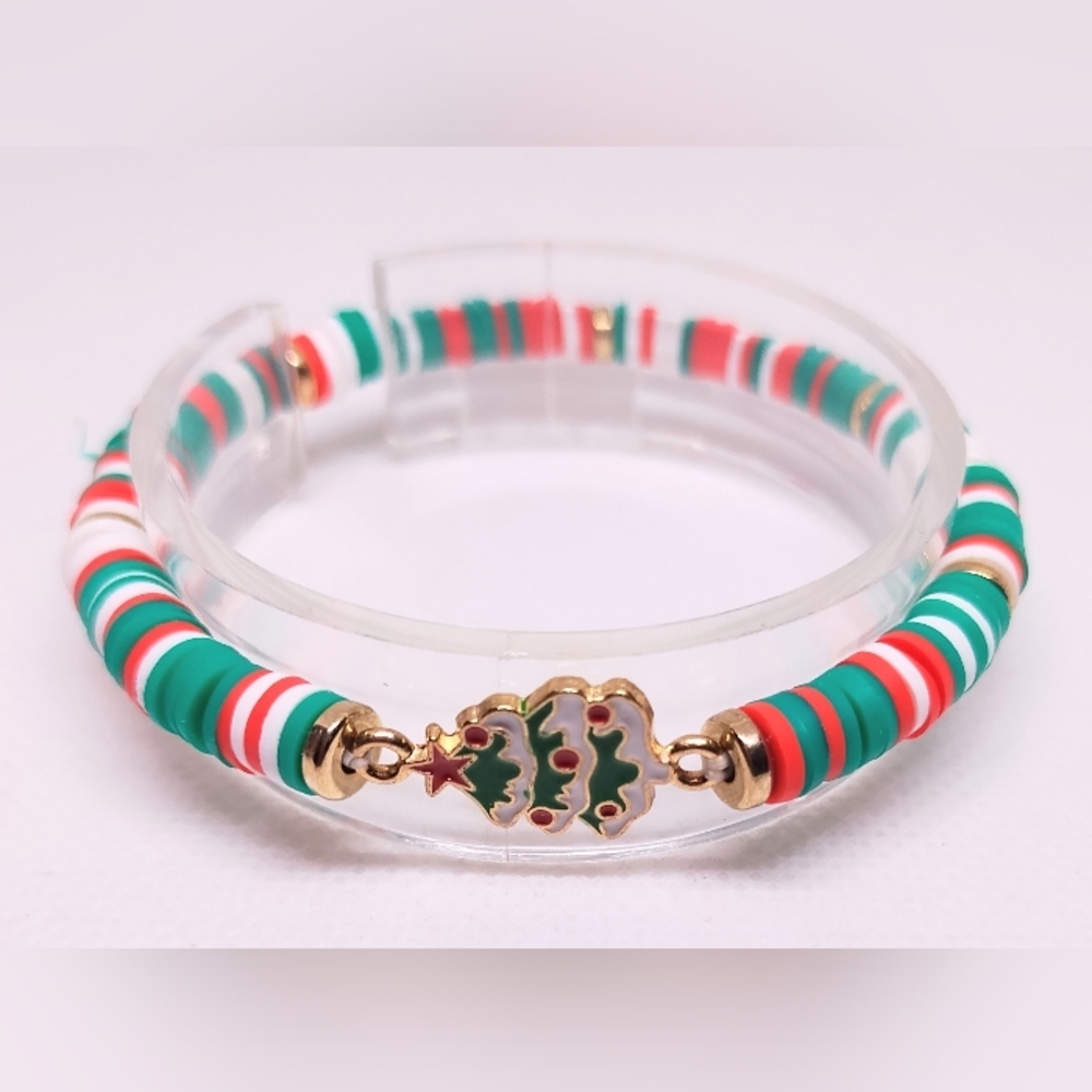 Christmas Bracelet Tree Beaded‎ Women's New f57